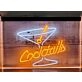 Cocktails Two Tone Hanging Neon Sign