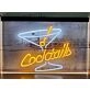 Cocktails Two Tone Hanging Neon Sign