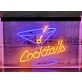 Cocktails Two Tone Hanging Neon Sign
