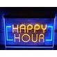 Happy Hour Two Tone Hanging Neon Sign