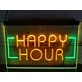 Happy Hour Two Tone Hanging Neon Sign
