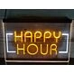 Happy Hour Two Tone Hanging Neon Sign