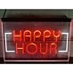 Happy Hour Two Tone Hanging Neon Sign