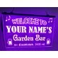 Garden Bar Personalized Hanging Neon Sign