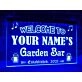 Garden Bar Personalized Hanging Neon Sign