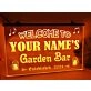 Garden Bar Personalized Hanging Neon Sign