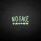 No face' neon sign