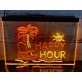 Happy Hour Bar Two Tone Hanging Neon Sign