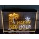 Happy Hour Bar Two Tone Hanging Neon Sign