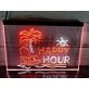 Happy Hour Bar Two Tone Hanging Neon Sign