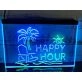 Happy Hour Bar Two Tone Hanging Neon Sign