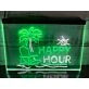 Happy Hour Bar Two Tone Hanging Neon Sign
