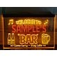 Welcome to My Bar Personalized Two Tone Hanging Neon Sign