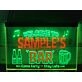 Welcome to My Bar Personalized Two Tone Hanging Neon Sign