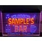 Welcome to My Bar Personalized Two Tone Hanging Neon Sign