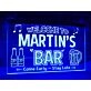 Welcome to My Bar Personalized Hanging Neon Sign
