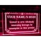 Licensed To Serve Intoxicating Beverages Personalized Hanging Neon Sign