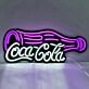 Drink Coke Neon Black Backsplash