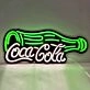 Drink Coke Neon Black Backsplash