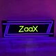 “ZaaX” Character Neon Black Backplate