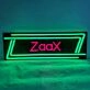 “ZaaX” Character Neon Black Backplate