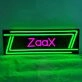 “ZaaX” Character Neon Black Backplate