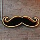 Uncle Beard Neon Black Backsplash