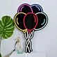 Holiday Balloon Neon Black Backsplash