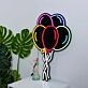 Holiday Balloon Neon Black Backsplash