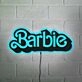 Barbie Wall Decor Neon Black Backsplash