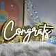 Congrats Gold Backsplash Neon Signs