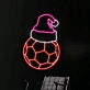 Christmas Hat Soccer Neon Sign