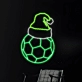 Christmas Hat Soccer Neon Sign