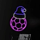 Christmas Hat Soccer Neon Sign