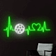 Soccer Heartbeat Neon Light