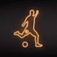 Soccer Player Kicking Neon Sign