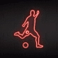 Soccer Player Kicking Neon Sign