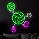 Soccer Kid Cartoon Neon Sign