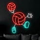 Soccer Kid Cartoon Neon Sign