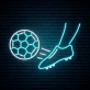 Kicking Soccer Ball Neon Sign