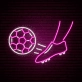 Kicking Soccer Ball Neon Sign