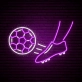 Kicking Soccer Ball Neon Sign