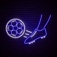 Kicking Soccer Ball Neon Sign