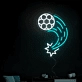 Soccer Ball Trajectory Neon Light