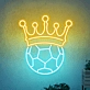 Crown Soccer Neon Light