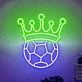 Crown Soccer Neon Light