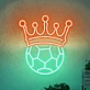Crown Soccer Neon Light