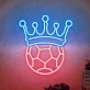 Crown Soccer Neon Light