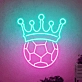 Crown Soccer Neon Light