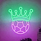 Crown Soccer Neon Light